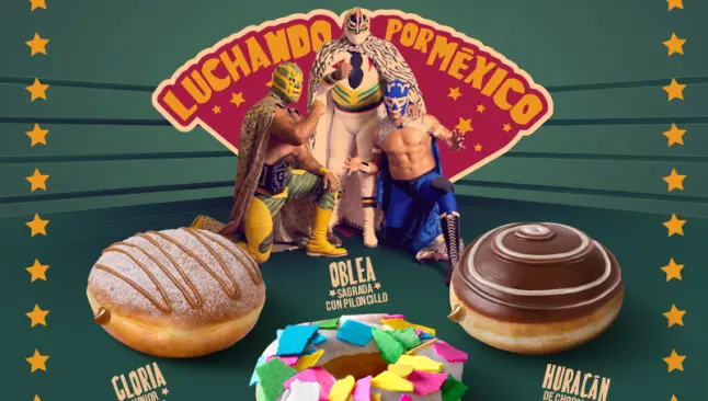 Krispy Kreme se inspira en luchadores para creación de donas