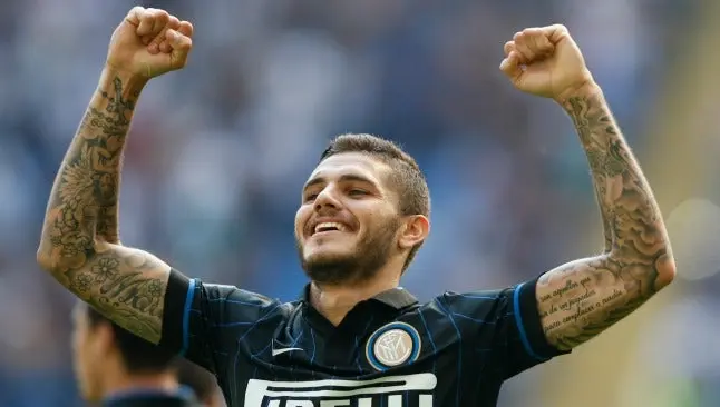 Icardi celebra uno de sus tres goles contra el Sassuolo | AP
