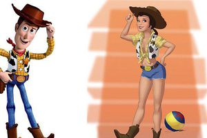 Personajes de caricatura se convierten en mujer