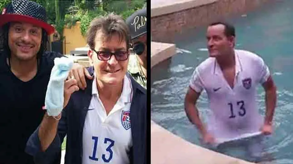 Jermaine Jones, chapuzón con Charlie Sheen