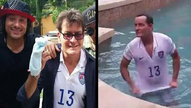 Jermaine Jones, chapuzón con Charlie Sheen