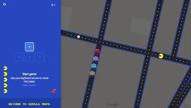 Ahora es posible jugar Pac-Man en Google Maps