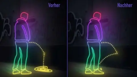 Crean pintura que rebota la orina en las calles