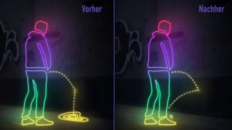 Crean pintura que rebota la orina en las calles
