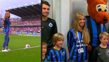 Fan más guapa del mundial visita al club Brugges