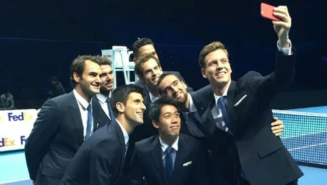 'Maestros del tenis' se reúnen en una selfie
