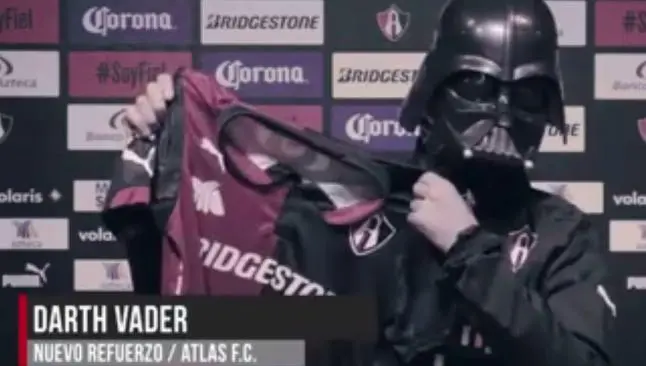 Atlas anuncia 'fichaje' de Darth Vader