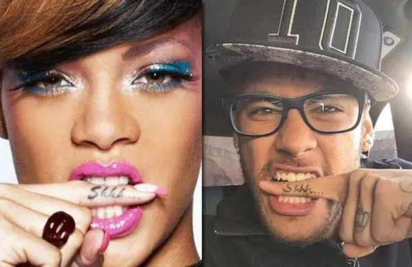 Neymar presume tatuaje al estilo de Rihanna
