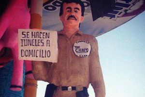 Crean piñata del Chapo Guzmán