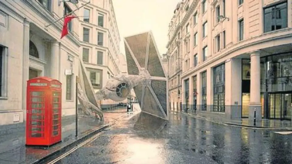 Naves de Star Wars impactadas en la Tierra