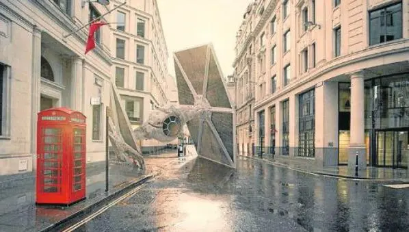 Naves de Star Wars impactadas en la Tierra