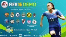 FIFA 16 contará con demo el 8 de septiembre