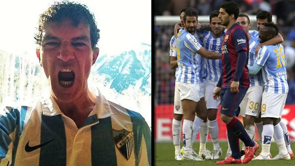 Banderas le da el Oscar al Málaga por vencer al Barça