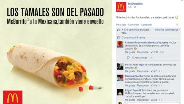 McDonalds, criticado por pedir cambio de tamales por burritos
