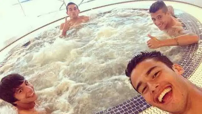 Diego Reyes y Héctor Herrera, 'fresca relajación'