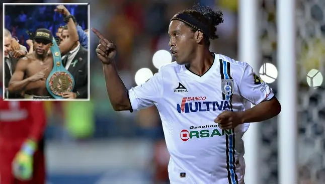 Ronaldinho felicita a Mayweather por su victoria contra Pacquiao