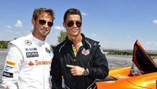 Cristiano y Jenson Button comparten pista en Madrid