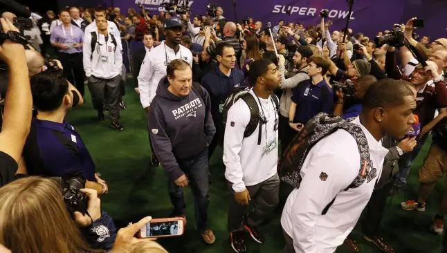 Tom Brady, la estrella del Media Day' previo al SB