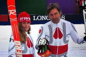 Von Hohenlohe causa furor con traje que usará en el Mundial de esquí