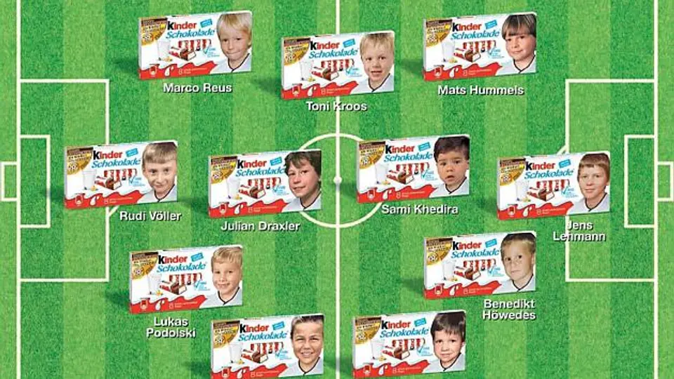 Jugadores alemanes, en empaque de chocolates