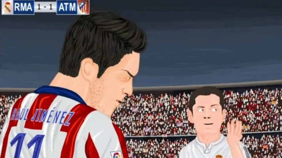 CH14 y Jiménez, en parodia del derbi madrileño