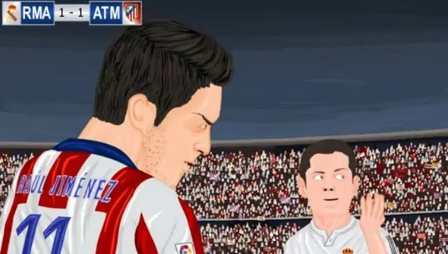 CH14 y Jiménez, en parodia del derbi madrileño