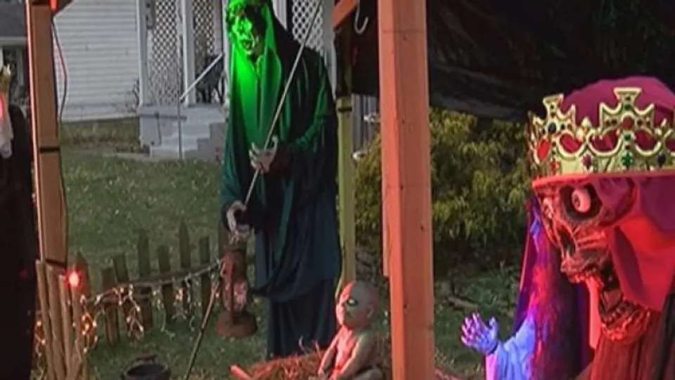 Hombre convierte su Nacimiento' en zombie