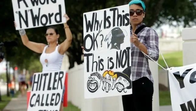 Indios americanos protestan contra nombre de Pieles Rojas