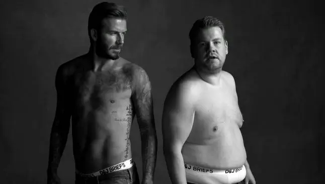 Beckham realiza parodia sobre su trabajo como modelo