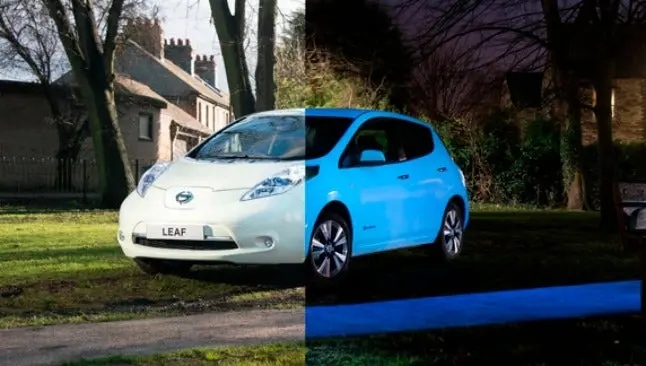 Nissan Leaf, el auto que brilla en la oscuridad