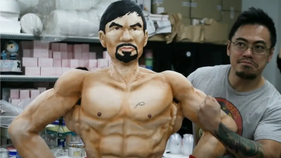 Crean pastel tamaño real de Manny Pacquiao