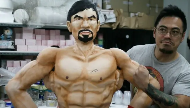 Crean pastel tamaño real de Manny Pacquiao