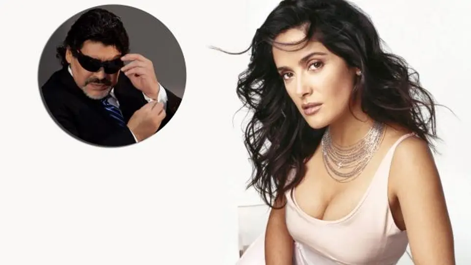 Maradona quería romance con Salma Hayek