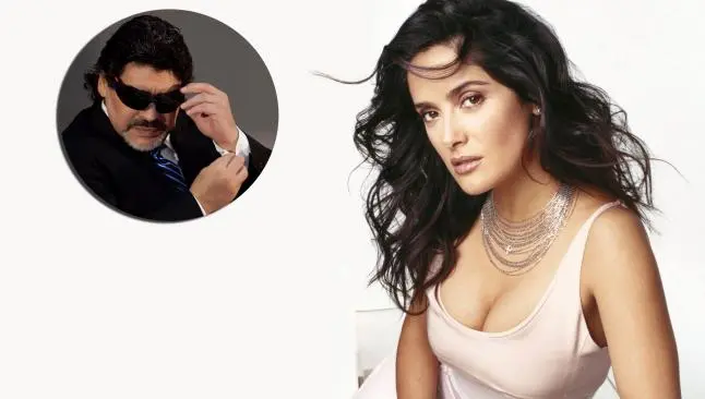 Maradona quería romance con Salma Hayek