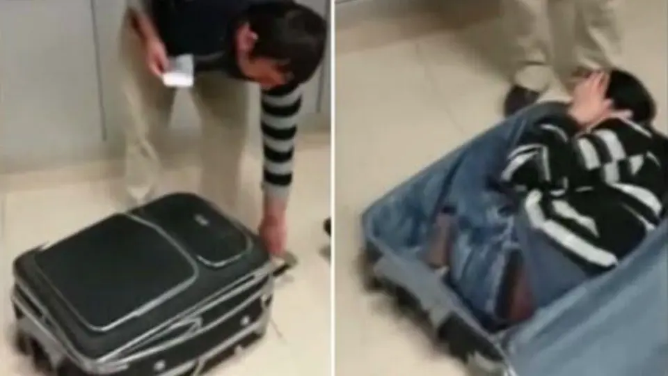 Mujer intenta cruzar la frontera de Turquía metida en una maleta