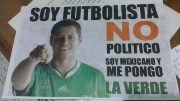 Utilizan imagen de Chicharito en campaña política