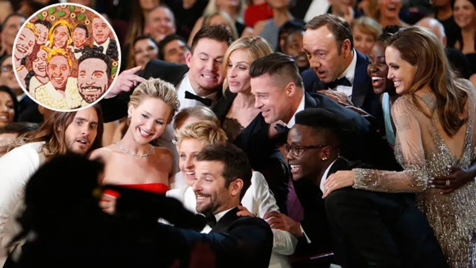 Mejores momentos de los Oscar, plasmados en pizza