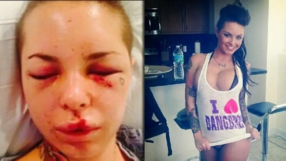 Ex peleador deja irreconocible a actriz porno