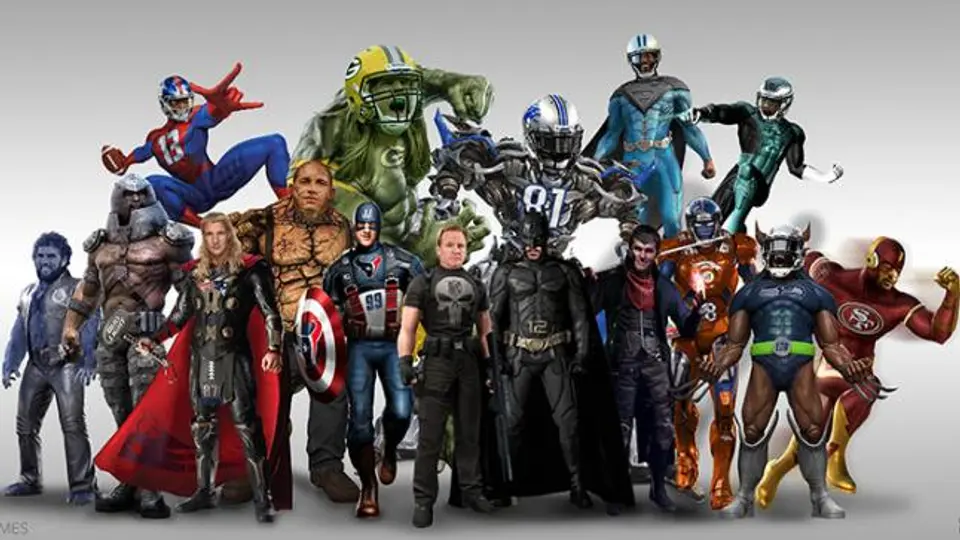 Estrellas de la NFL se convierten en superhéroes