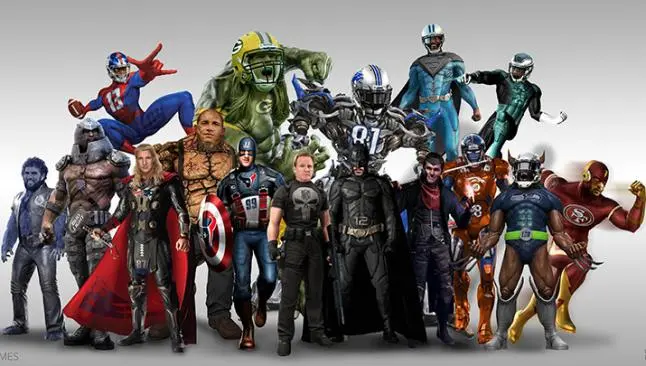 Estrellas de la NFL se convierten en superhéroes