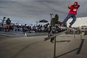 Matías dell Olio, presente en 'Red Bull Skate Arcade'