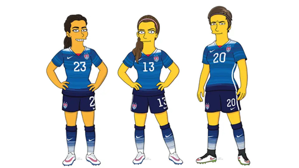 Seleccionadas de EU serán simpsonizadas