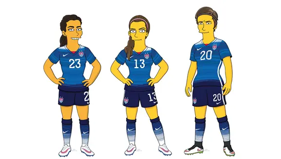Seleccionadas de EU serán simpsonizadas