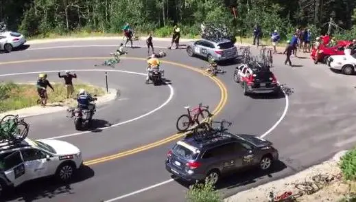 Escalofriante choque en el Tour de Utah