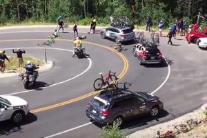 Escalofriante choque en el Tour de Utah
