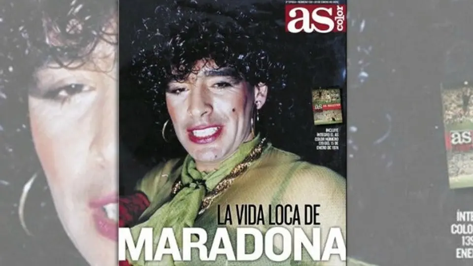 Revelan fotos de Maradona vestido de mujer