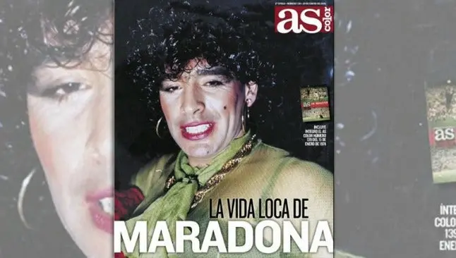 Revelan fotos de Maradona vestido de mujer