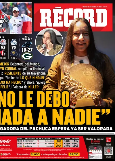 Portada RÉCORD 30 de Octubre de 2026