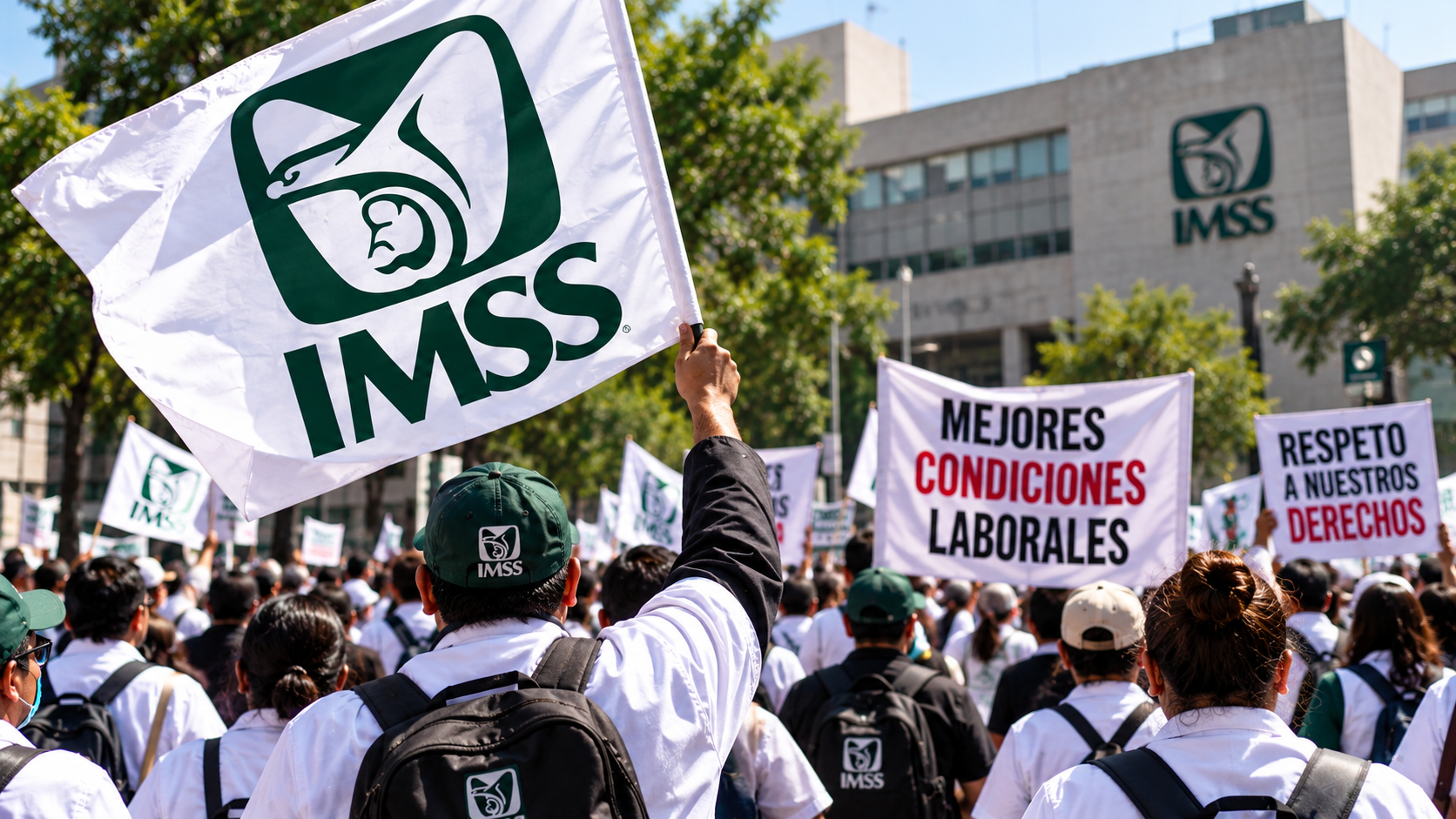 Megamarcha del IMSS en la CDMX