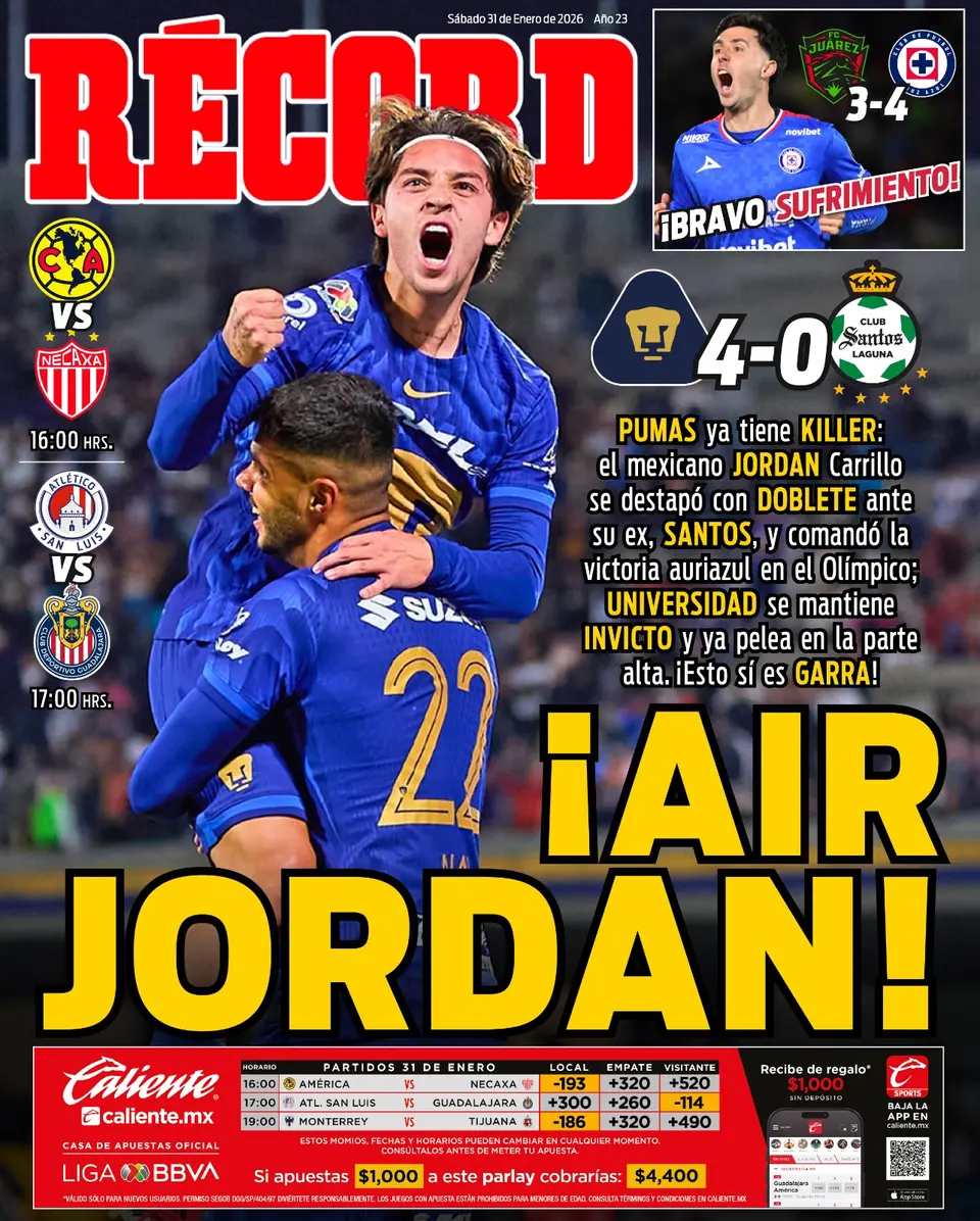 Portada RÉCORD 31 enero 2026